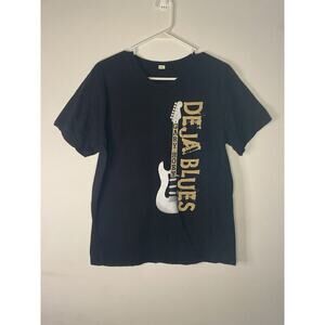 Gary Hoey Deja Blues Black Band T Shirt With Guitar Size Medium